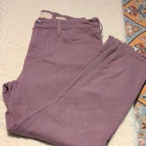 Stitch Fix Women's Cropped 24"Purple Jeans With Frayed Hem